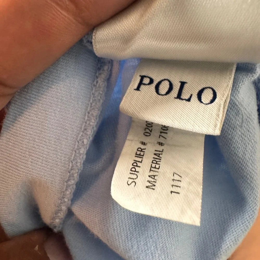 Polo Ralph‎ Lauren Mens XL TShirt V Neck Classic Fit Short Sleeve Blue